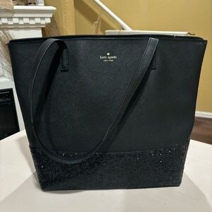 Kate Spade Black Glitter Tote